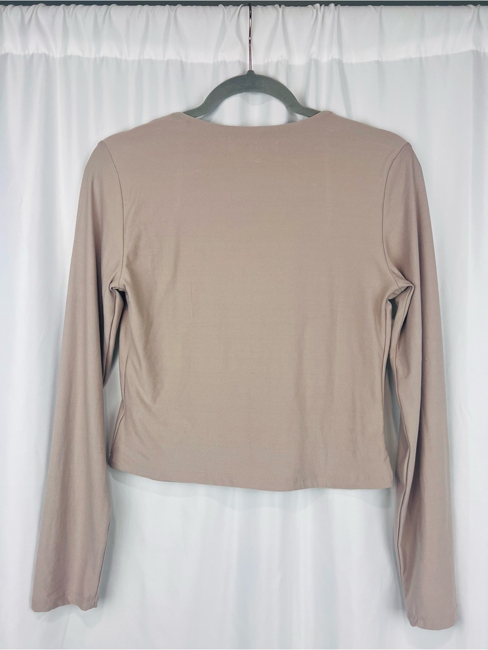 Pink Rose Long Sleeve Square Neck Top - Picture 3 of 5
